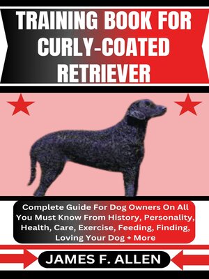 cover image of TRAINING BOOK FOR CURLY-COATED RETRIEVER